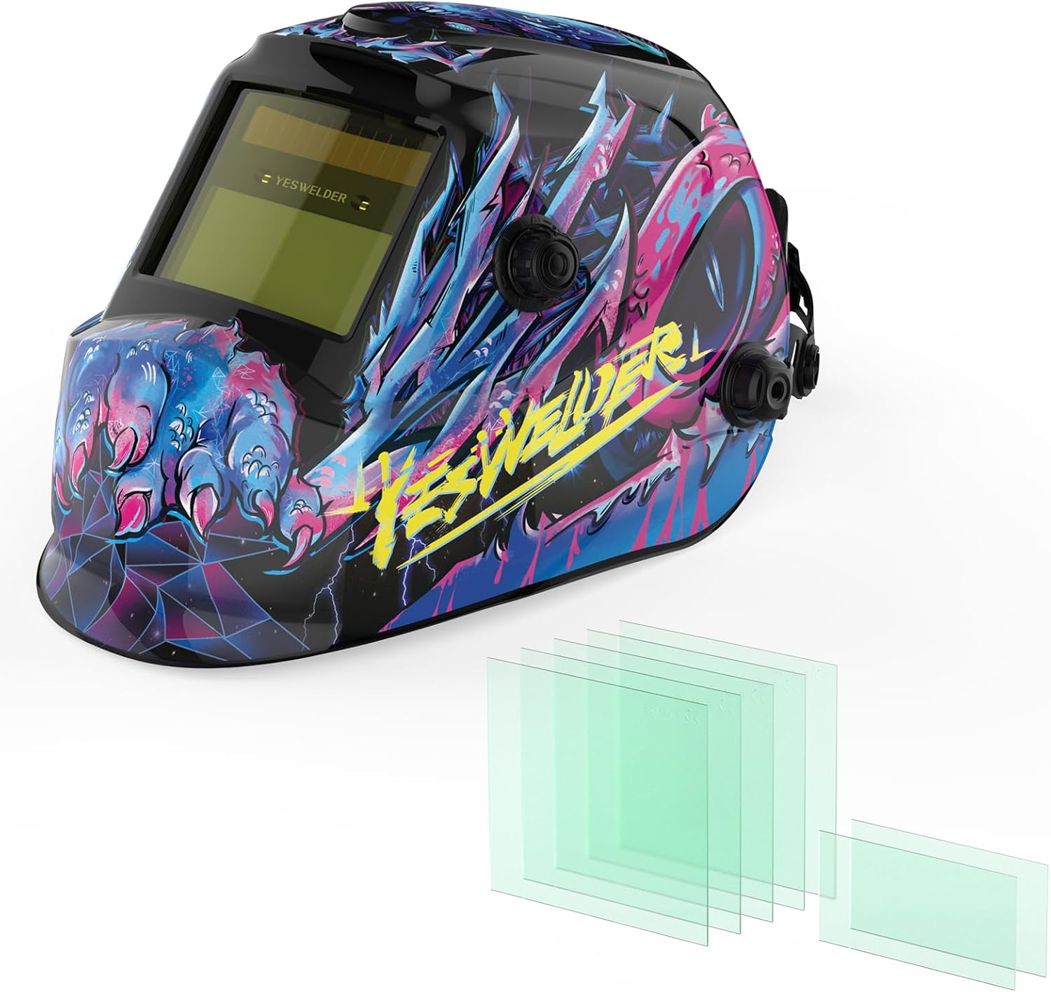 YESWELDER True Color Auto Darkening Welding Helmet & Replacement Lens