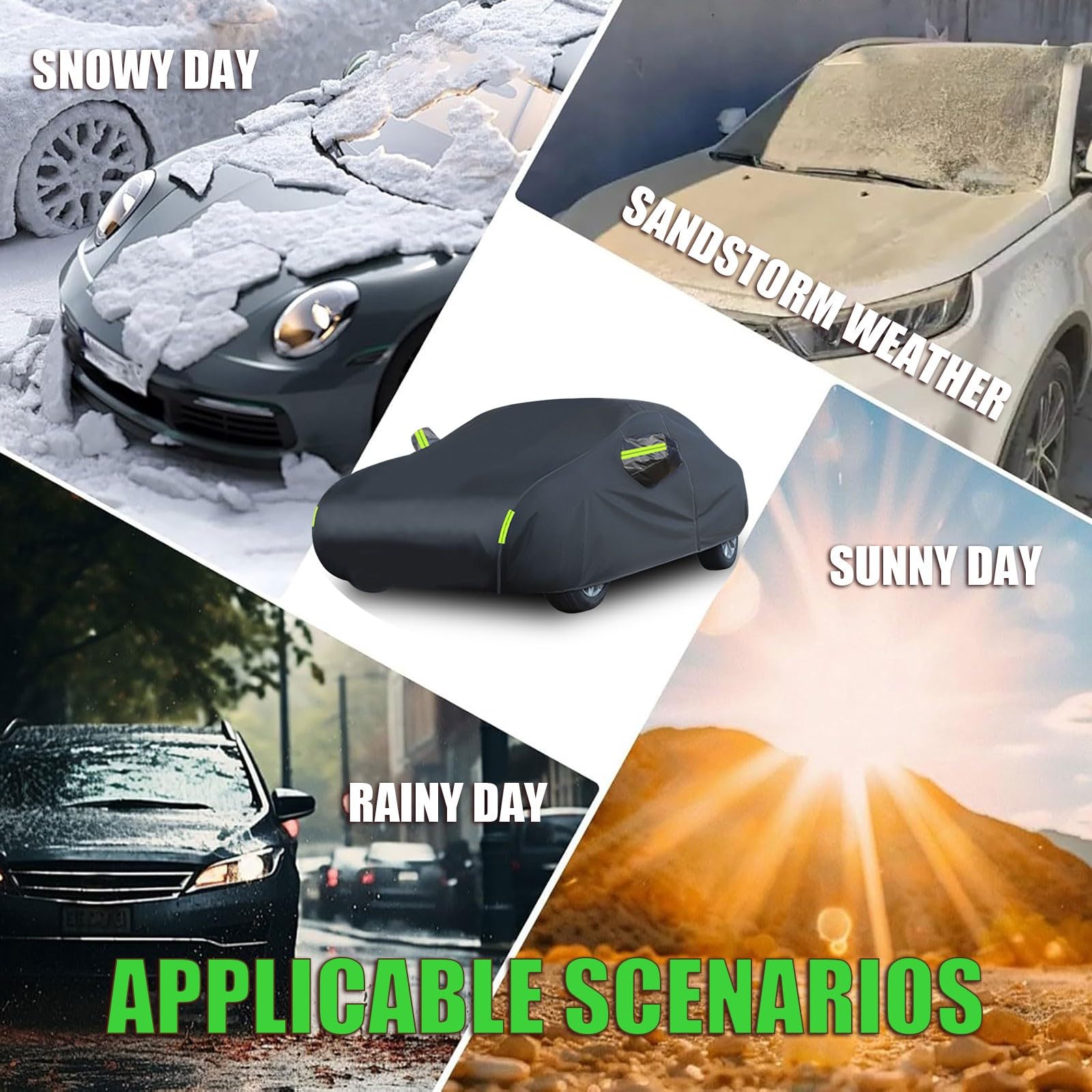 Autoabdeckung Wasserdicht und Atmungsaktiv für Porsch e 718 Boxste r, Outdoor Vollgarage Autoplane für Sonne Regen Staub Schutz, Auto Abdeckplane Abdeckung(Black Yellow,für Porsch e 718 Boxste r)