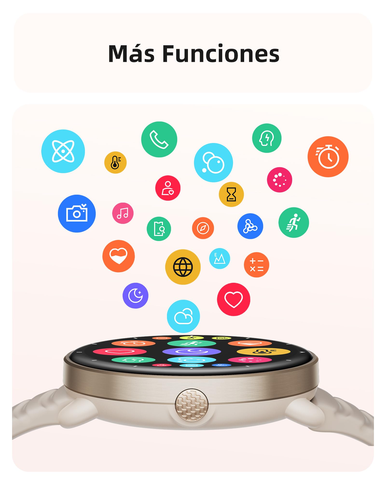 Parsonver Reloj inteligente Hombre Mujer con GPS Integrado, 5 ATM Impermeable para Piscina/Aguas Abiertas, AMOLED Pantalla, 100+ Deportivos Integrado, Frecuencia Cardíaca y Sueño (Gris francés, 42 mm)