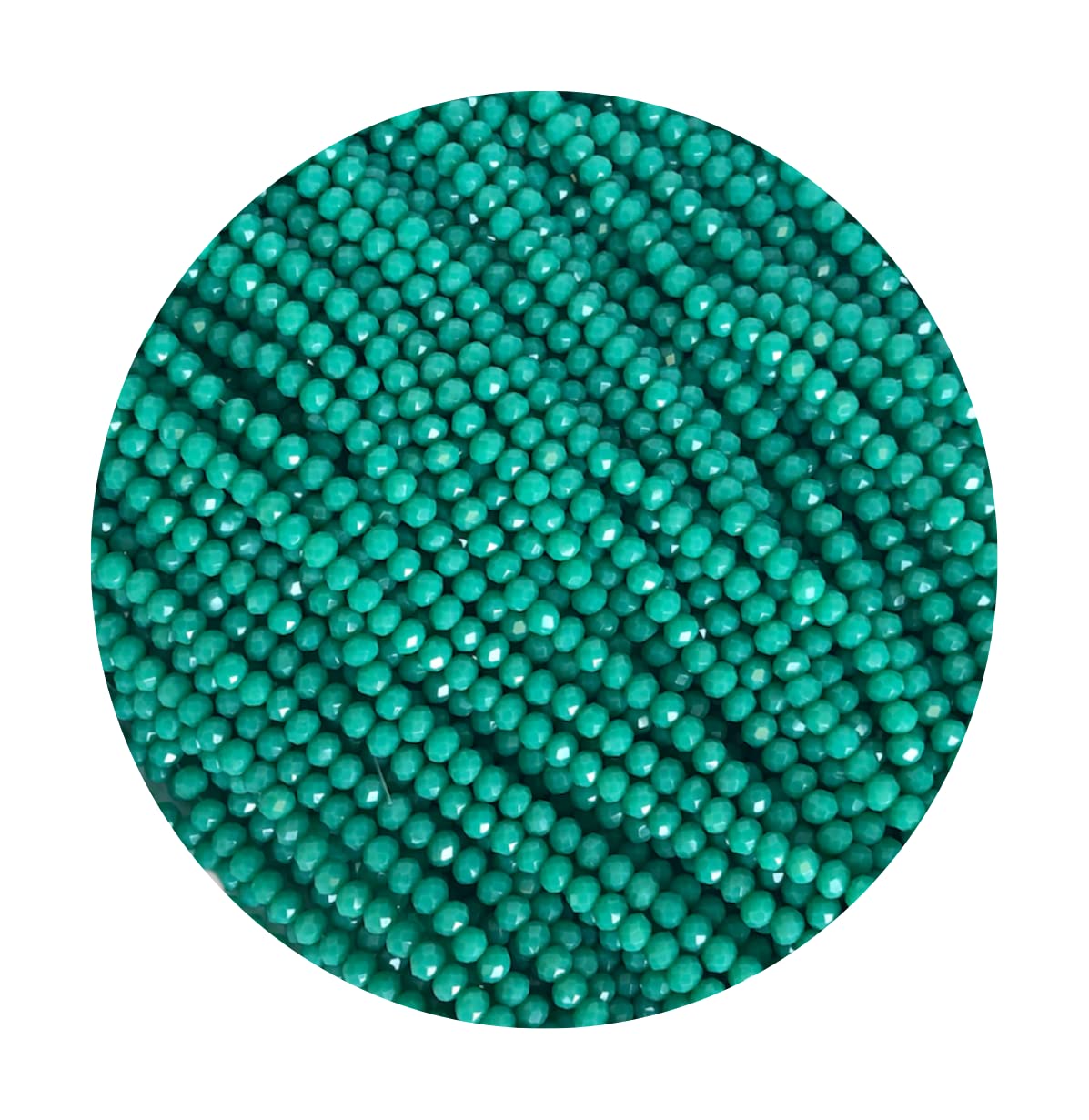 Sea Green Glass Round Beads 3mm Strand