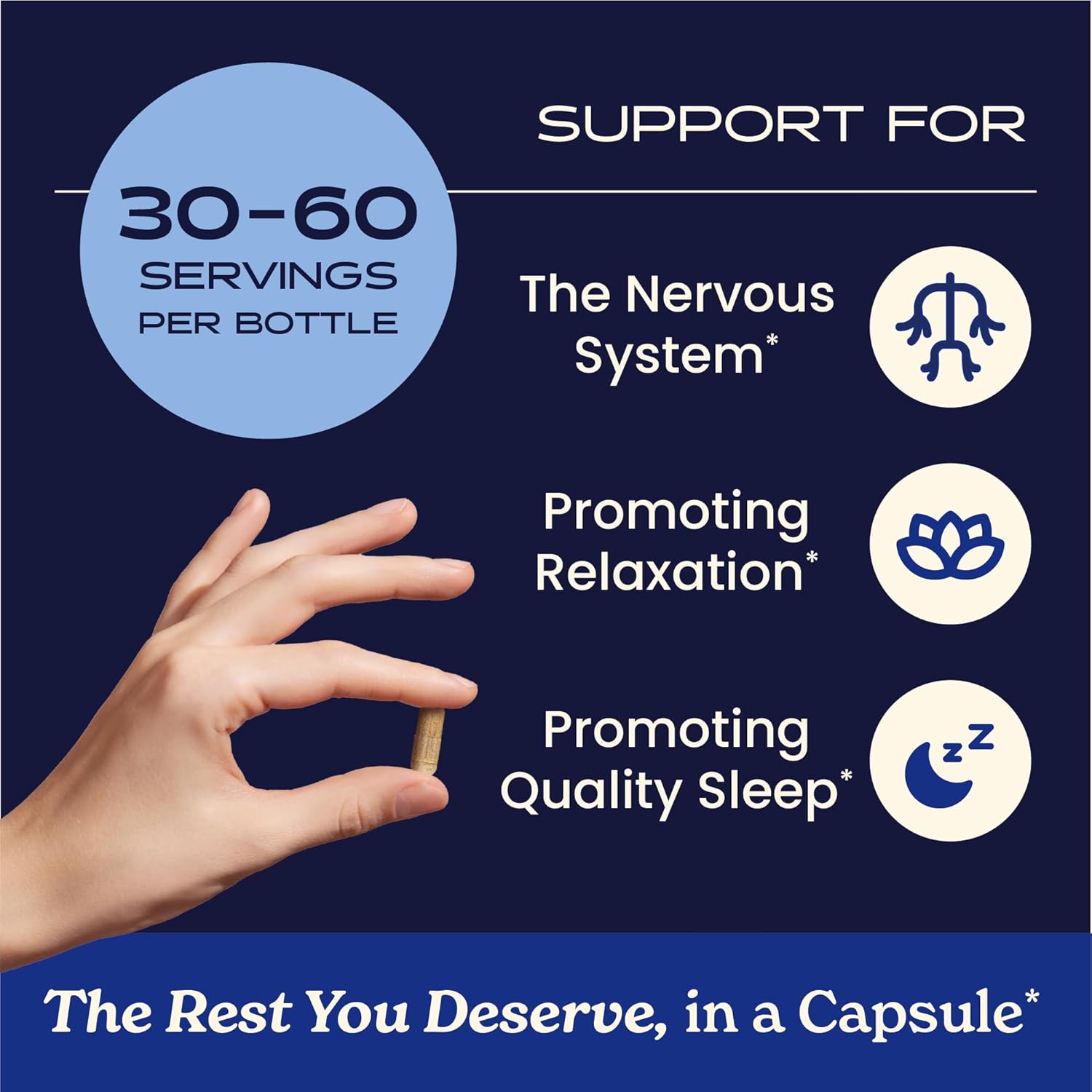 Herb Pharm Sleep Easier Capsules with Valerian Root & Rhizome, Passionflower & Hops. Melatonin Free Certified Organic Herbal Sleep Aid for Adults, Vegan, ~30-60 Day Supply, 60 Capsules* - Image 3