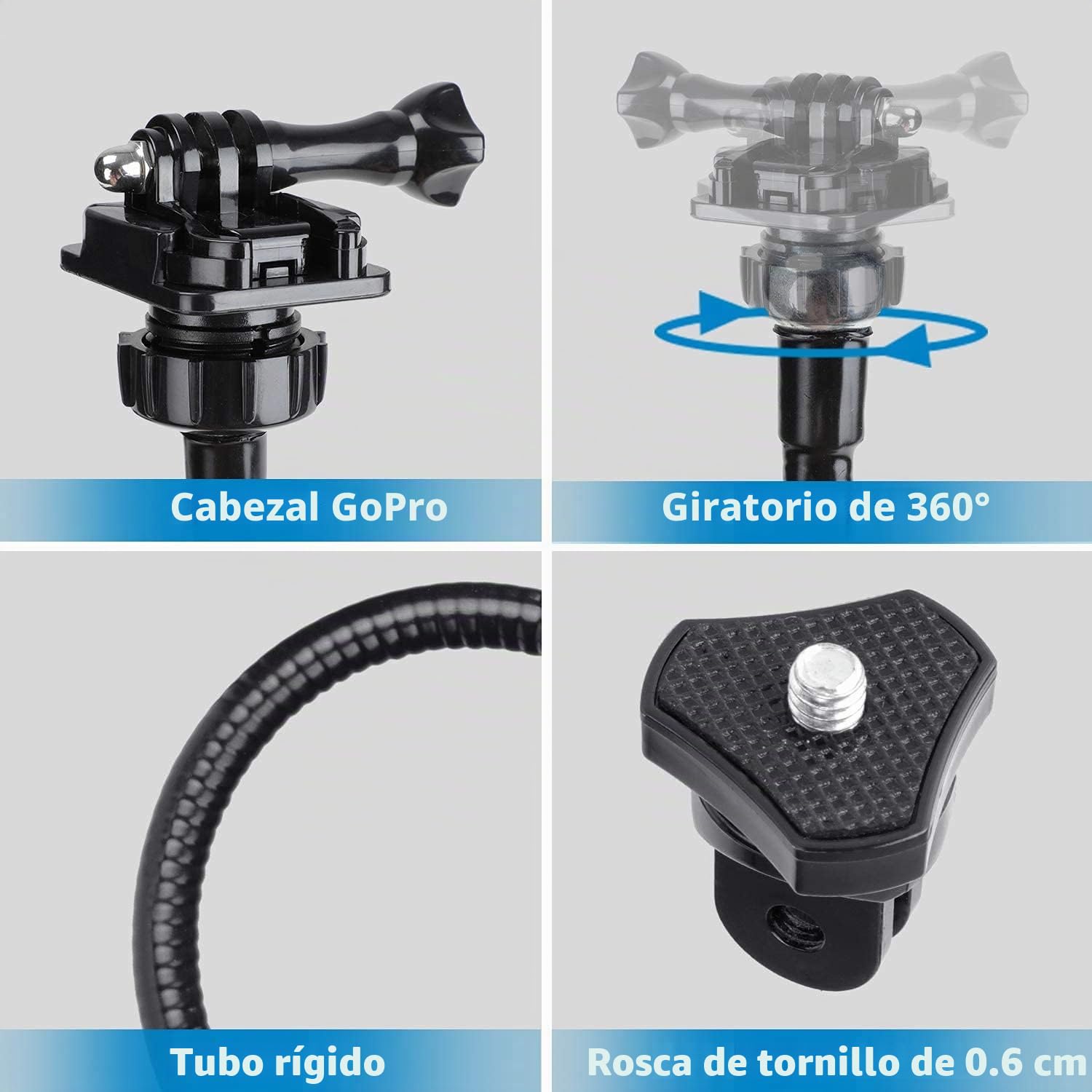 Soporte para cámara web, soporte mejorado para webcam con brazo flexible de cuello de cisne y abrazadera, apto para Webcam C920, C922, C930