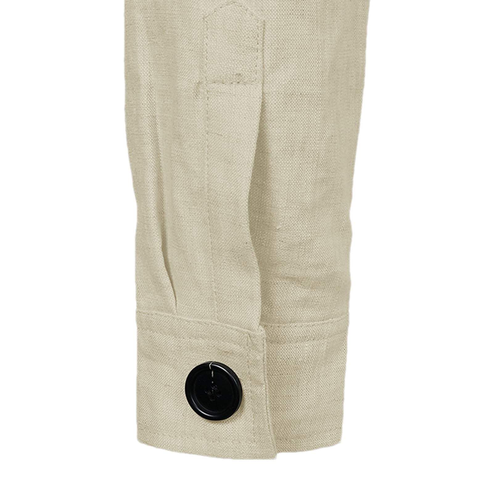 Giacca di Lino Leggera da Uomo Bottoni Traspirante Casual Blazer Cappotto con Tasche