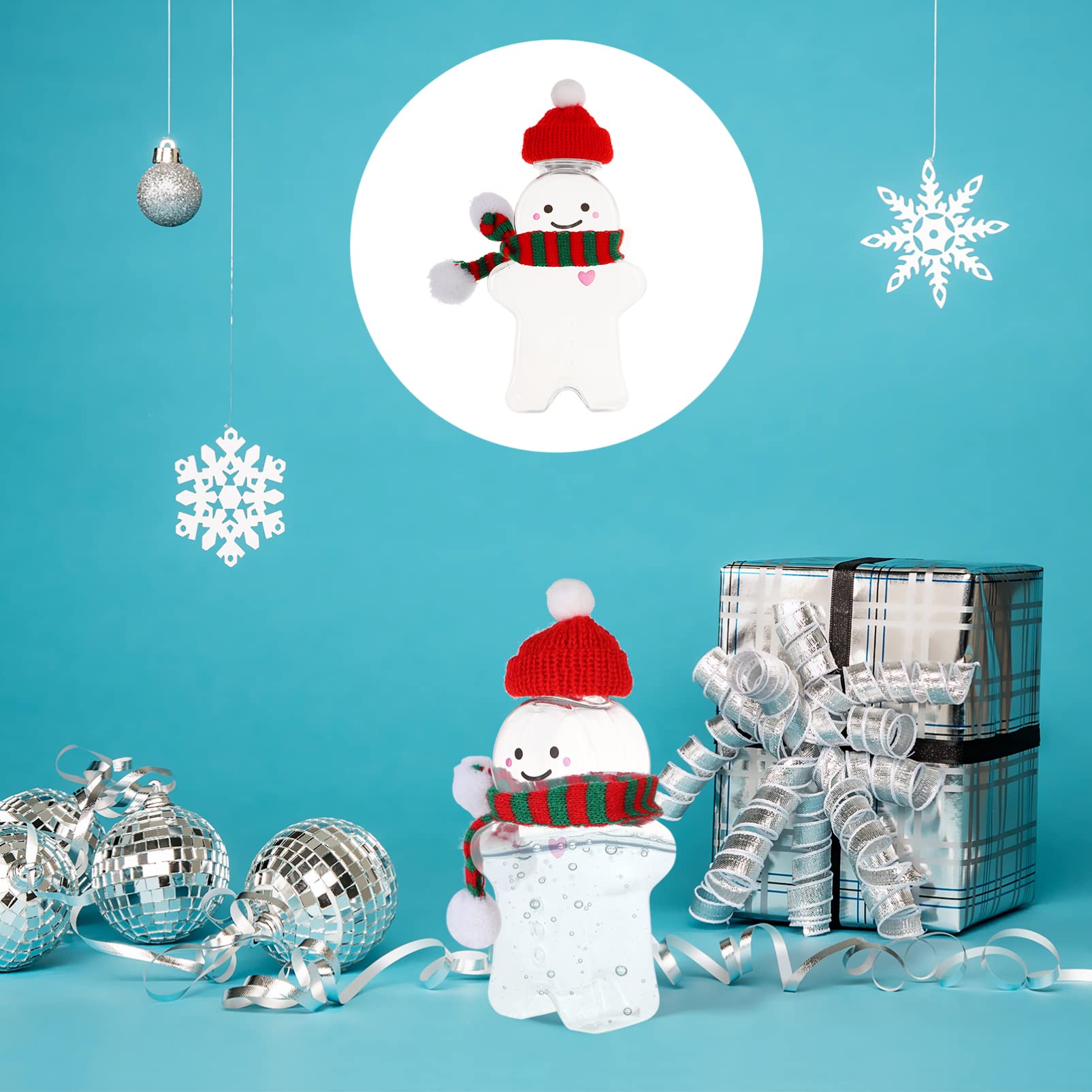 Gadpiparty 9 set di bottiglie per bevande natalizie mini bottiglia d'acqua portatile mini bottiglia d'acqua ricaricabile bottiglie d'acqua contenitori per caramelle bottiglie di Natale bottiglia per