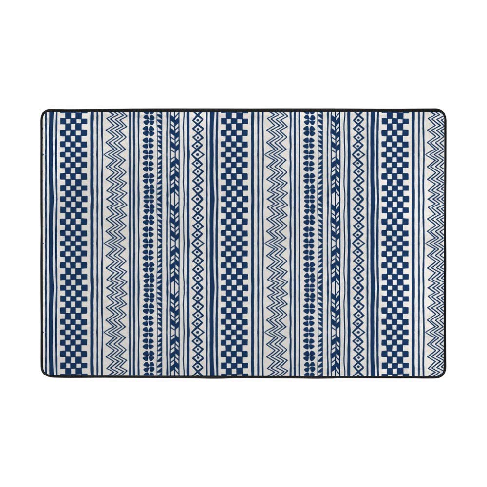 Grand tapis de sol antidérapant de salon au style africain lavable