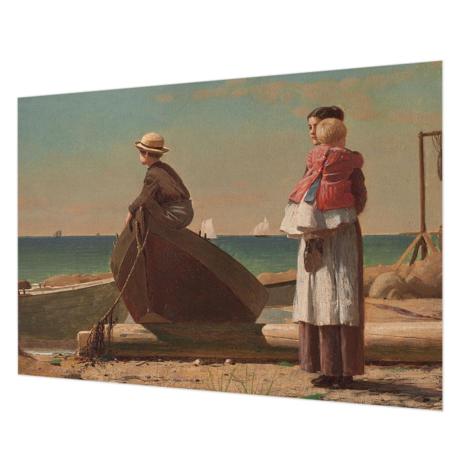 Revêtement mural panoramique intissé salon tapisserie bord de mer 208x146 cm