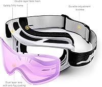 Vista 3 de Juli - Gafas de esquí, snowboard y patinaje, para hombres y mujeres