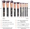 Marble Black Makeup Brushes, 12Pcs Make Up Brushes for Women Travel-Friendly Makeup Bag, Brushes & Sponges, Synthetic Eyeshadow Contour Make-up Gift for Teenage Girls Kids