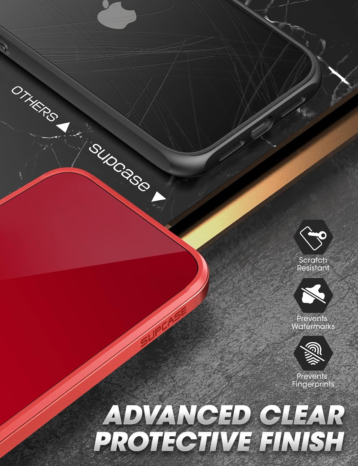 SUPCASE Unicorn Beetle Edge Series Case Designed for iPhone 11 (2019 Release) 6.1 Inch, Slim Metal Frame Case with TPU Inner Bumper & Transparen Back (Ruddy)