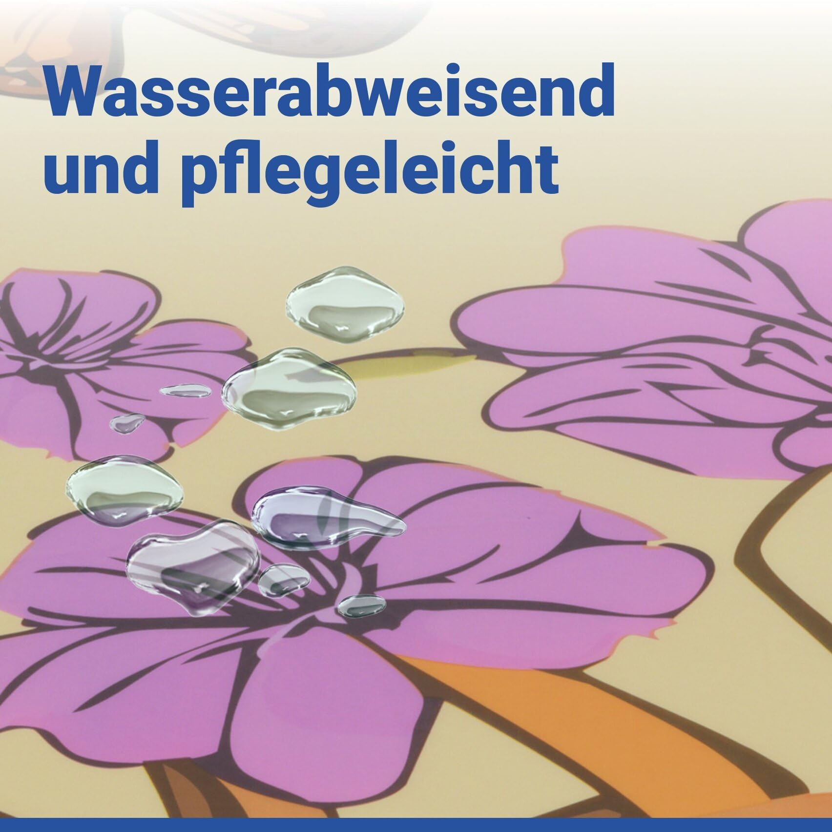 Maximex Tovaglia in plastica con elastico Ø 70-86 cm, motivo a farfalle, resistente alle intemperie e ai raggi UV, per giardino
