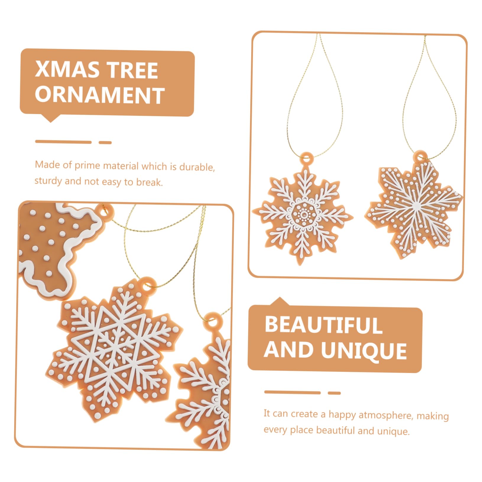 TOPBATHY 100 Pièces Pendentif Flocon de Neige décoration de noël à la Maison décor Suspendu de noël Decoration pour Sapin de Noel Christmas Tree Decorations de Bonbons Le PVC