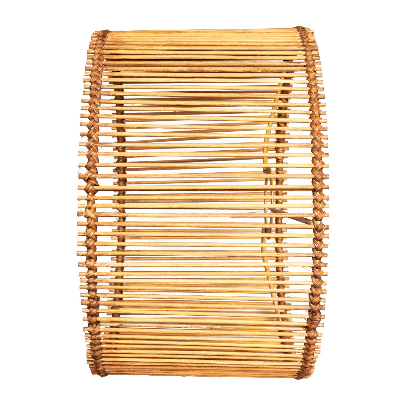Eusamxon Modern Industrial Metal/Rattan Ceiling Light Shad Easy Fit Pendant Lamp Shade for Living Room Kitchen - Image 4