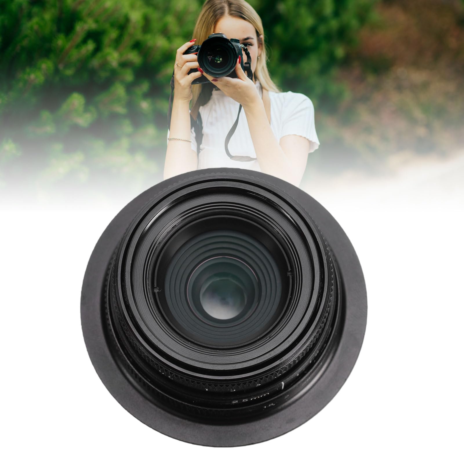 SENECESLI 25mm F1.8 Obiektyw Szerokokątny z dużą przysłoną, 8 Ostrzy