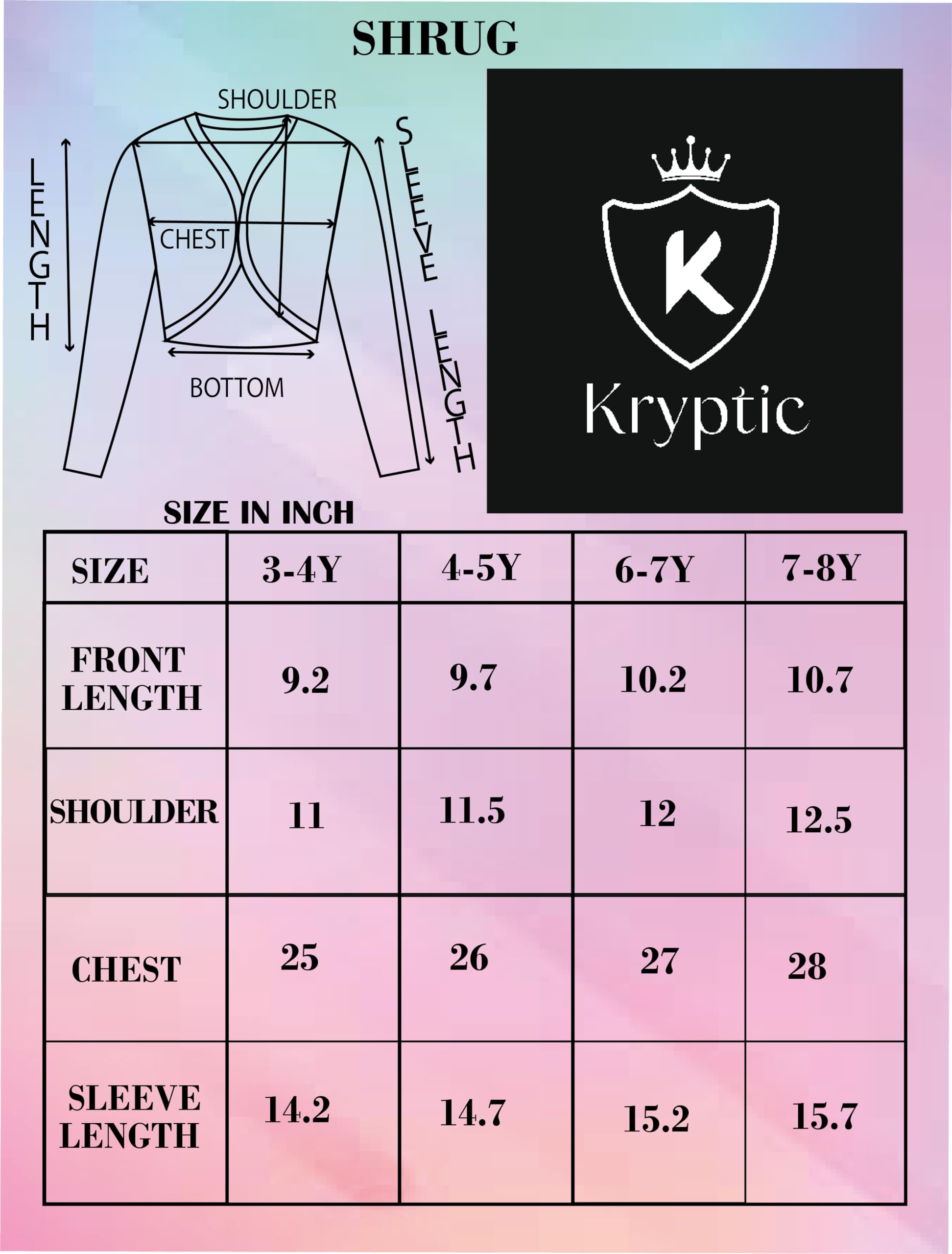 KRYPTIC Kids Girls Cotton Pack of 2 Solid Regular Length Full Sleeve Shrug(Light pink/Navy-9-10Y) - Image 7 thumbnail