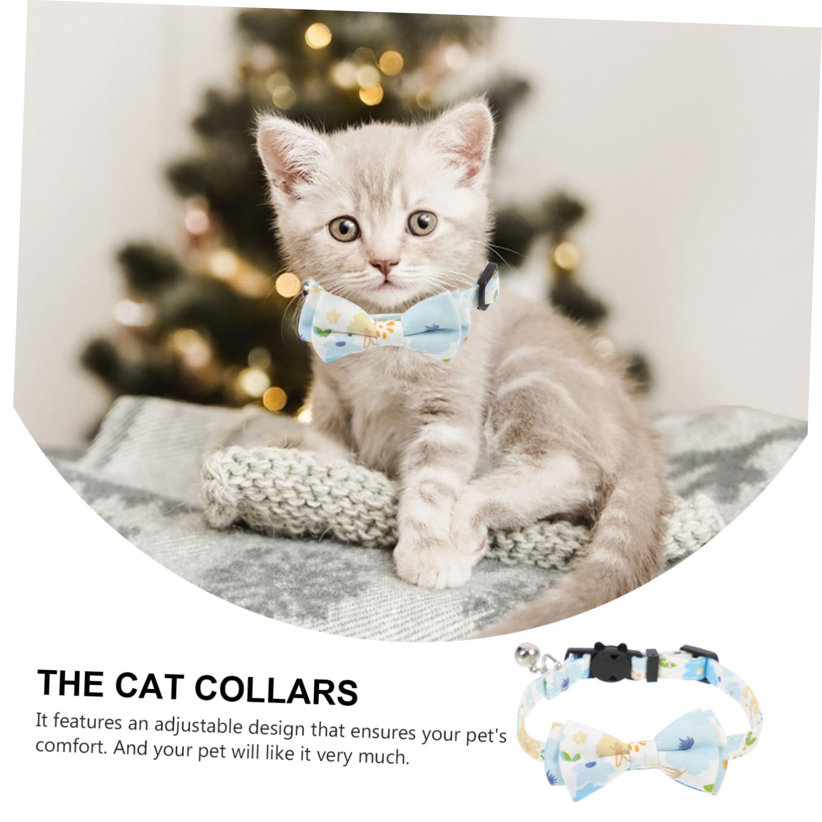 BESPORTBLE 8pezzi Collare Decorativo Per Gatti e Cani Design Fiori e Collari Regolabili e Sicuri Per Animali Domestici Accessorio e Morbido Per Feste e Eventi
