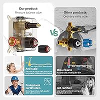 Vista 2 de SR SUN RISE Sistema de ducha de bronce aceitado, cabezal de ducha cuadrado de 10 pulgadas con cabezal de ducha de mano, cabezal de ducha de cascada