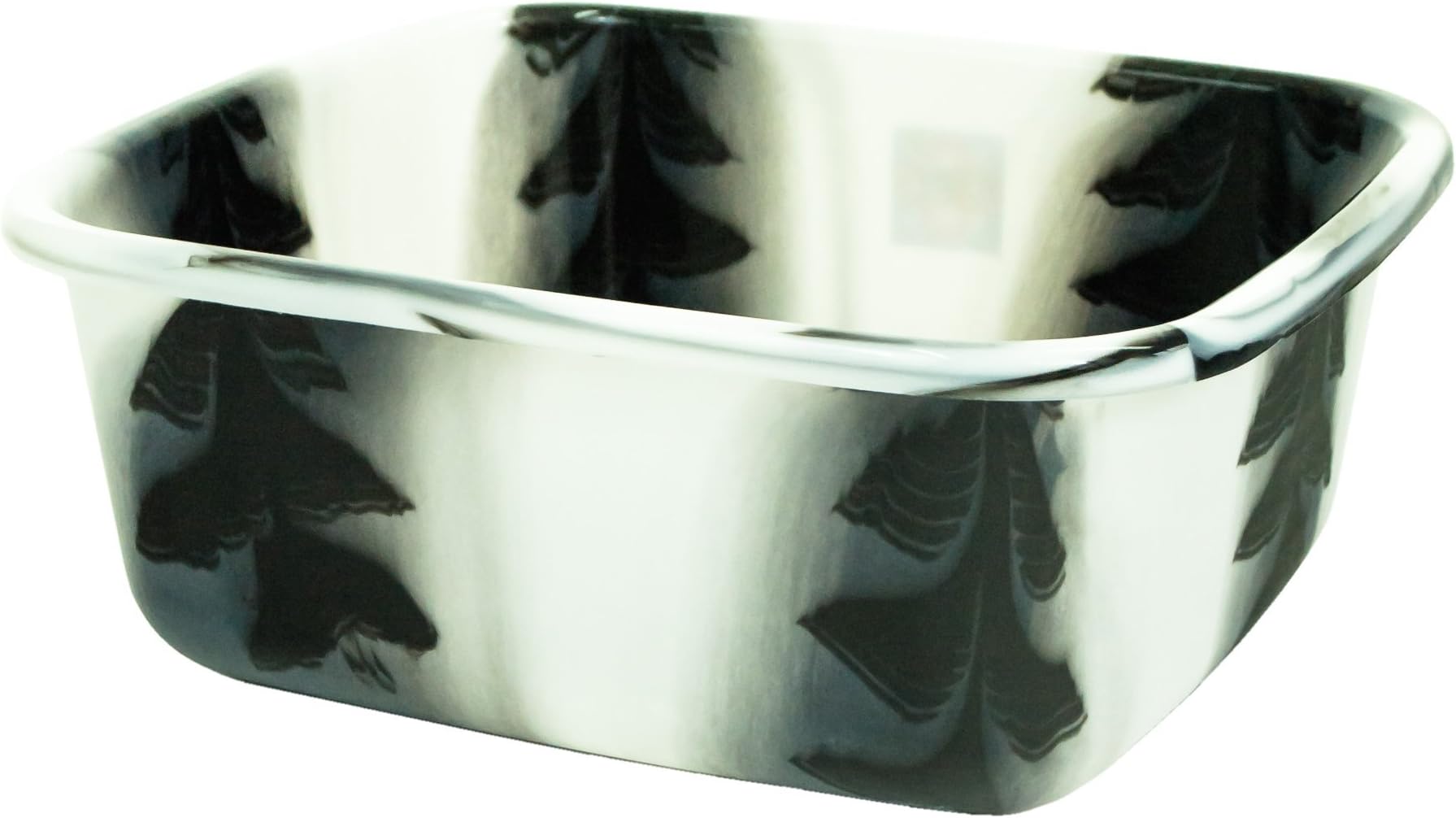 Tie Dye Design 37x31cm Rectangular Reusable Plastic Washing Up Bowl Basin Kitchen (Black)