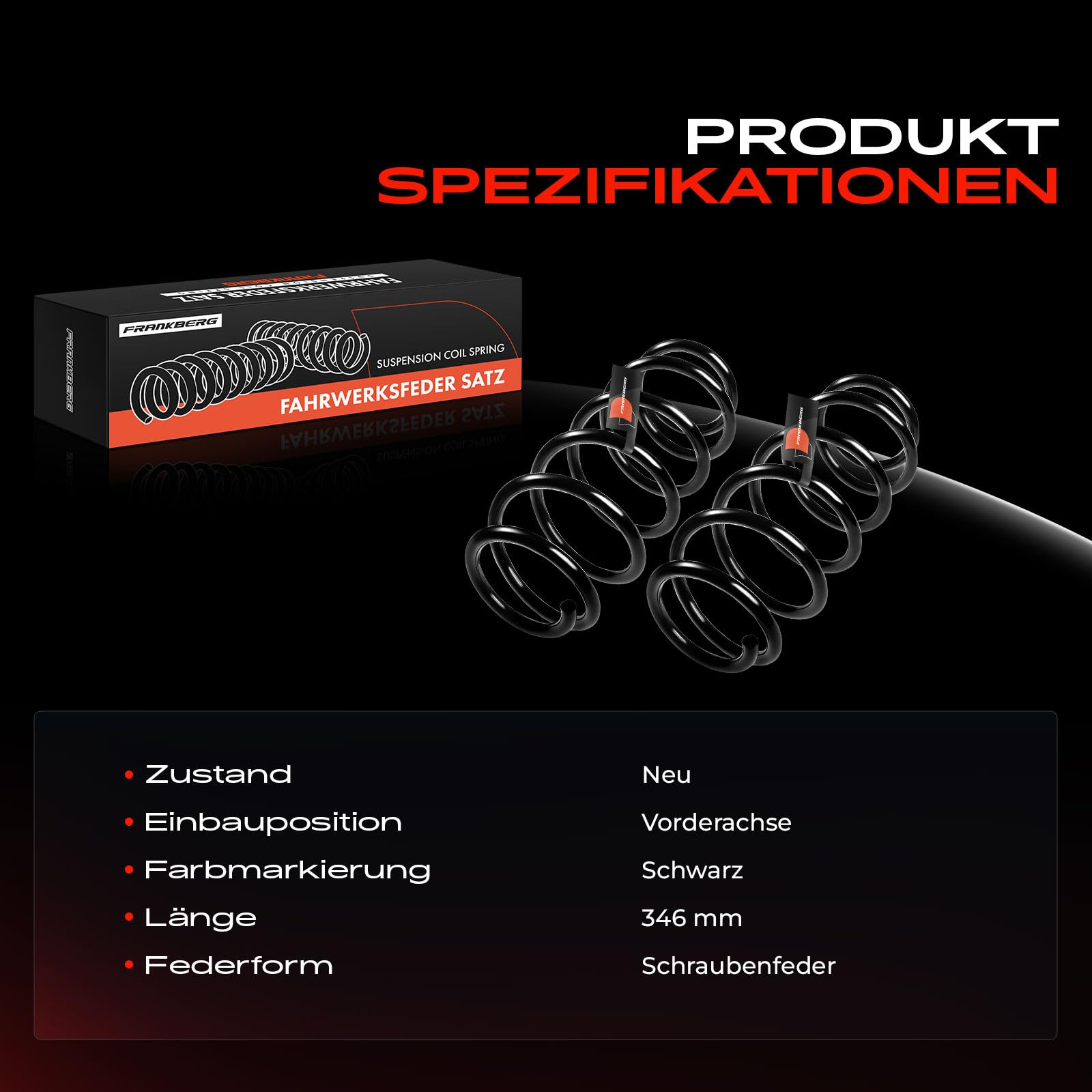 Frankberg 2x Federn Fahrwerksfeder Vorderachse Kompatibel mit Astra H L48 L35 1.4L 1.6L 2004-2010 Astra H GTC L08 1.4L 1.6L 2005-2010 Astra Klasseic L48 1.6L 2009 Replace# 312254