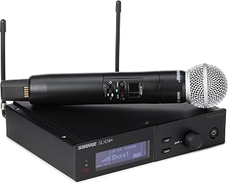 Shure SLXD24+ Wireless System with Beta58A Capsule - G57 Band | Vocal system with SLXD4+ receiver and SLXD2+ handheld; Bluetooth monitoring and feedback reduction for live use