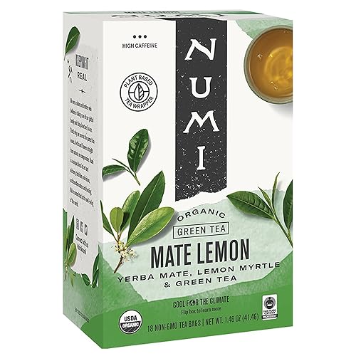 Vista 39 de Numi - Té mate orgánico con limón, 100 bolsas de té verde yerba mate por caja (paquete de 1), mezcla de té, (el embalaje puede variar)