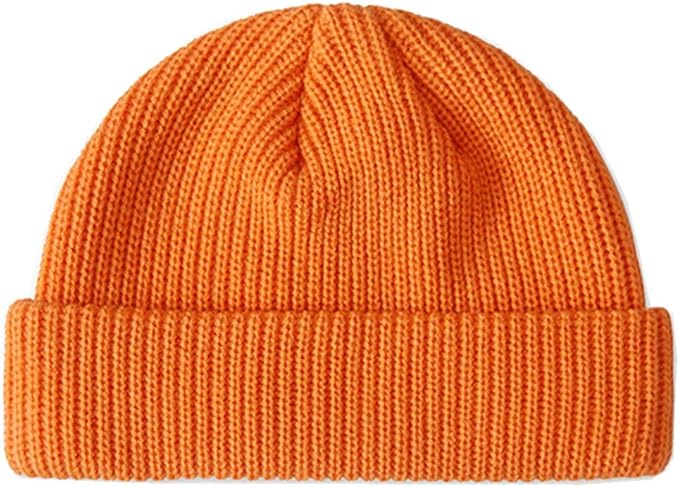 Amazon ニット帽 メンズ ニットキャップ イスラム帽子 帽子 ワッチキャップ ショート手編み イスラムワッチ 56cm 58cm オレンジ ニット 通販