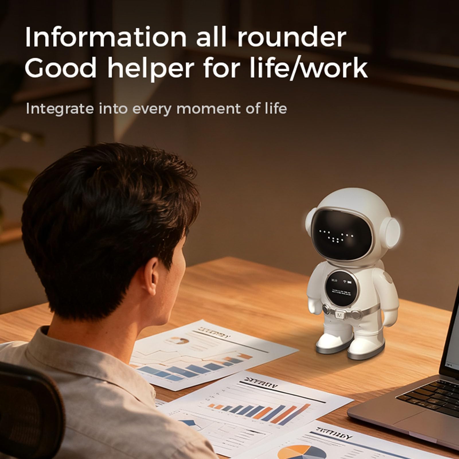 Robot Intelligente AI per Bambini, Altoparlante WiFi con APP per L'apprendimento, Compagno di Giocattoli Educativi AI Interattivo Che Supporta Conversazioni a più Turni