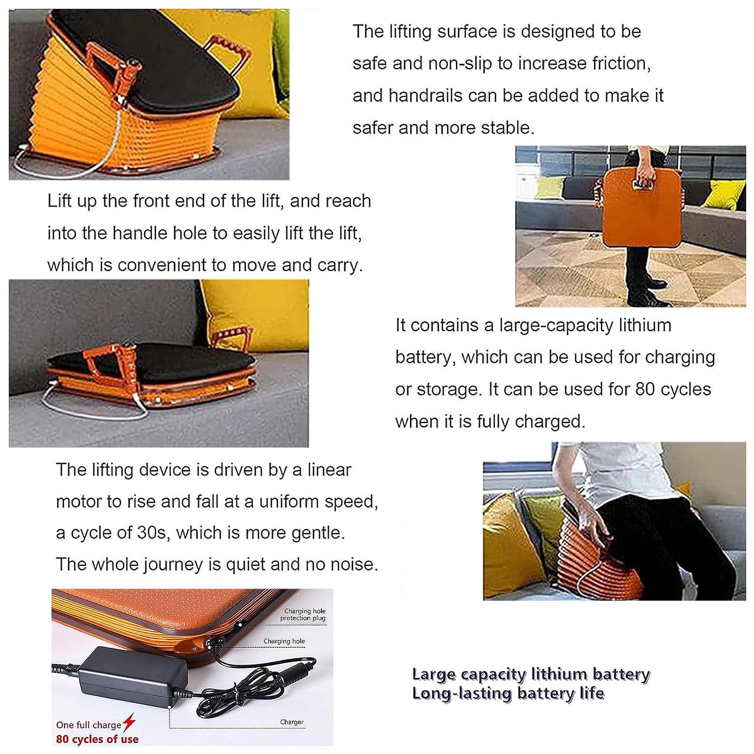 Cojín eléctrico portátil para silla elevadora, asistente de asiento inteligente, soporta hasta 150 kg, ayuda a personas mayores y discapacitados a levantarse fácilmente del sofá o sillón
