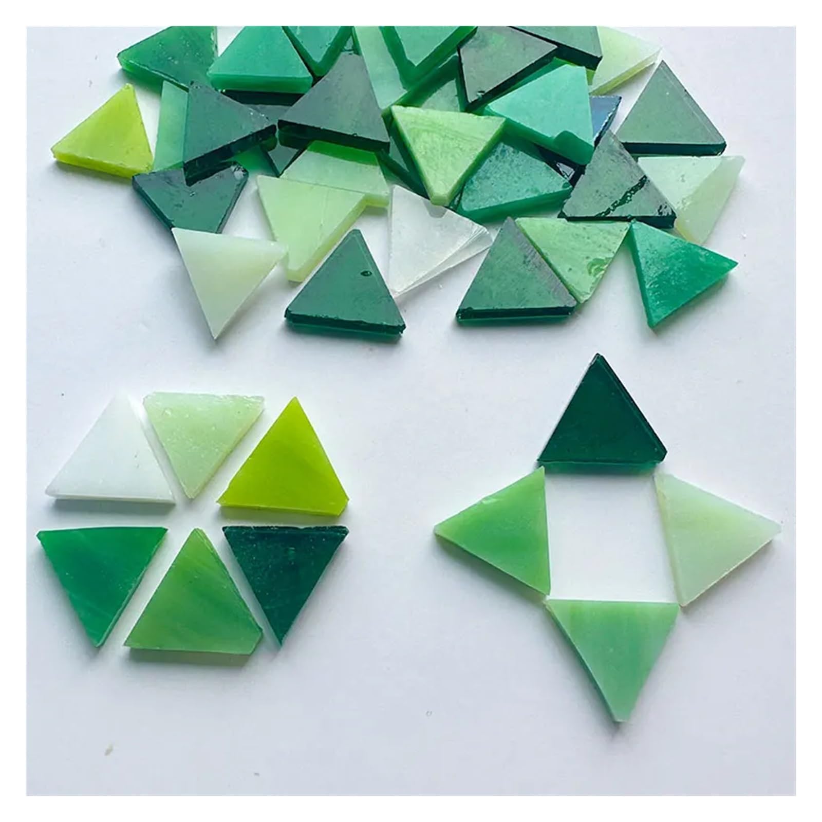 Btryldcfa Color 6 Mosaic Tiles 50G Triangle Translucent Mica Mosaic Tiles Colorful Glass Diy Making For Craft Arts