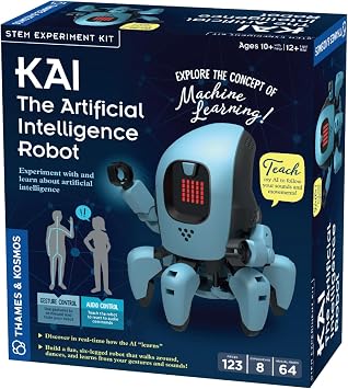 Thames & Kosmos Kai The Artificial Intelligence Robot | Explore Machine Learning | Build an Innovative Smart Robot & Experiment with AI | App-Enabled for iOS & Android | Intro to AI for Kids