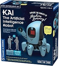 Thames & Kosmos Kai: el robot de inteligencia artificial | Explore el aprendizaje automático | Cree un innovador robot inteligente y experimente con la IA | Compatible con aplicaciones para iOS y Android | Introducción a la IA para niños
