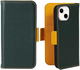 IOTUP Funda tipo libro para Apple iPhone 13 (2021) de 6.1 pulgadas, función Stend, funda de cuero con tapa para teléfono con tarjetero y cierre magnético (color: verde)