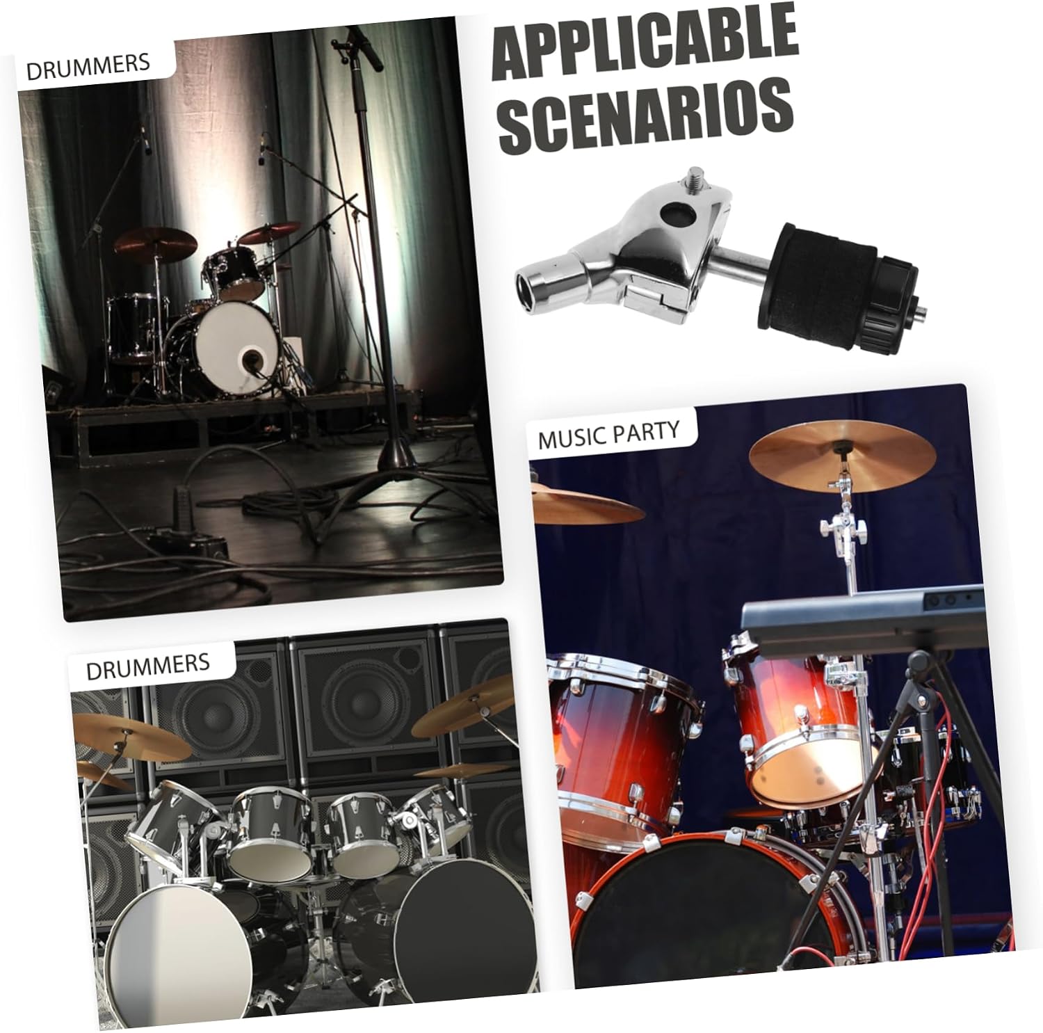 Cymbal Stacker Mount Attachment Durable Holder for Drum Easy to Install Cymbal Bracket Accessory Fit for Percussion Instruments