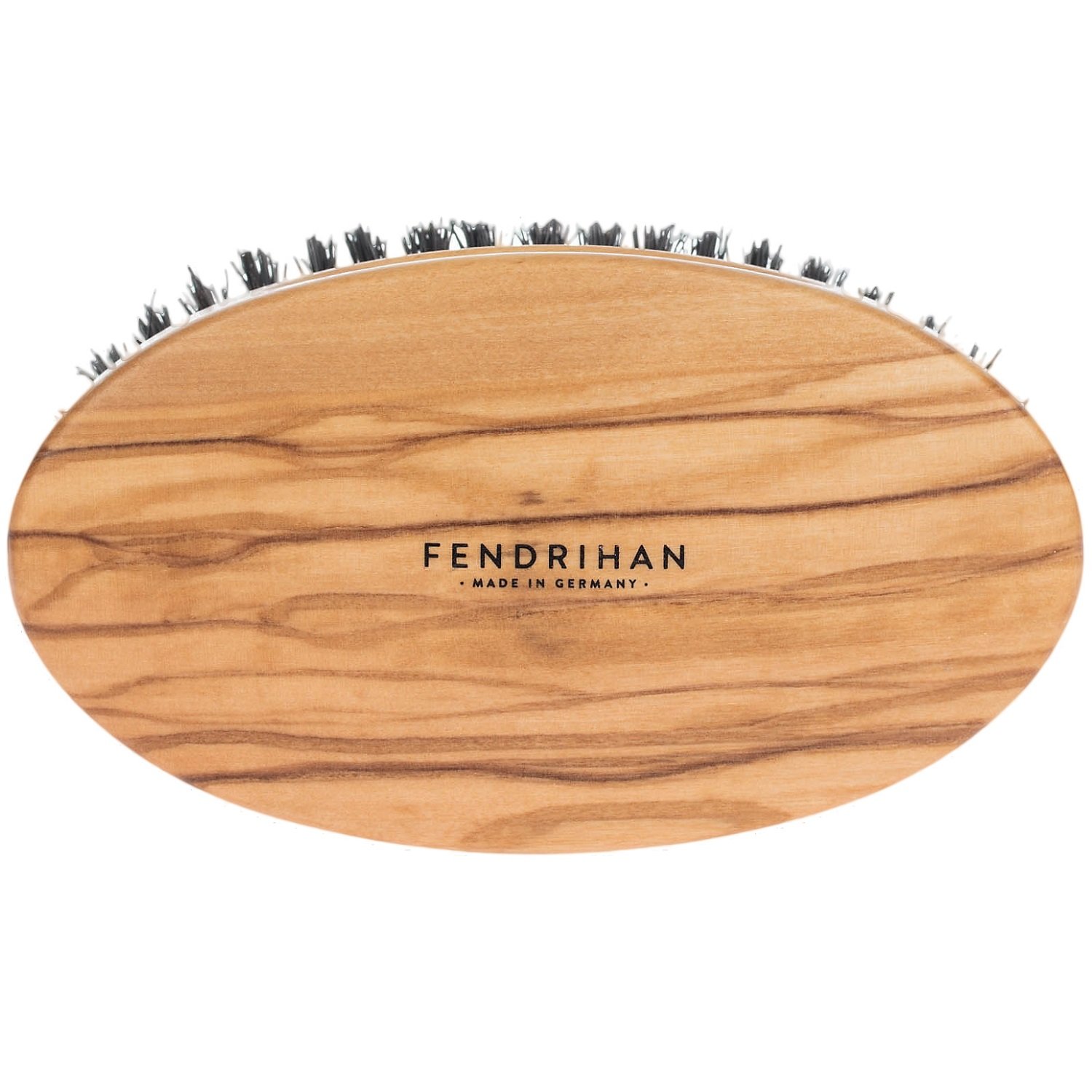 Fendrihan Genuine Boar Bristle and Olivewood Military Hair Brush, MEDIUM STIFF Bristle, Made in Germany