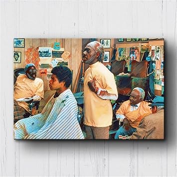 NATVVA Funny Movie Pictures القادمة إلى أمريكا Barbershop Wall Art Pictures for Dining Room Lounge Barbershop Salon Wall Decor Unframed