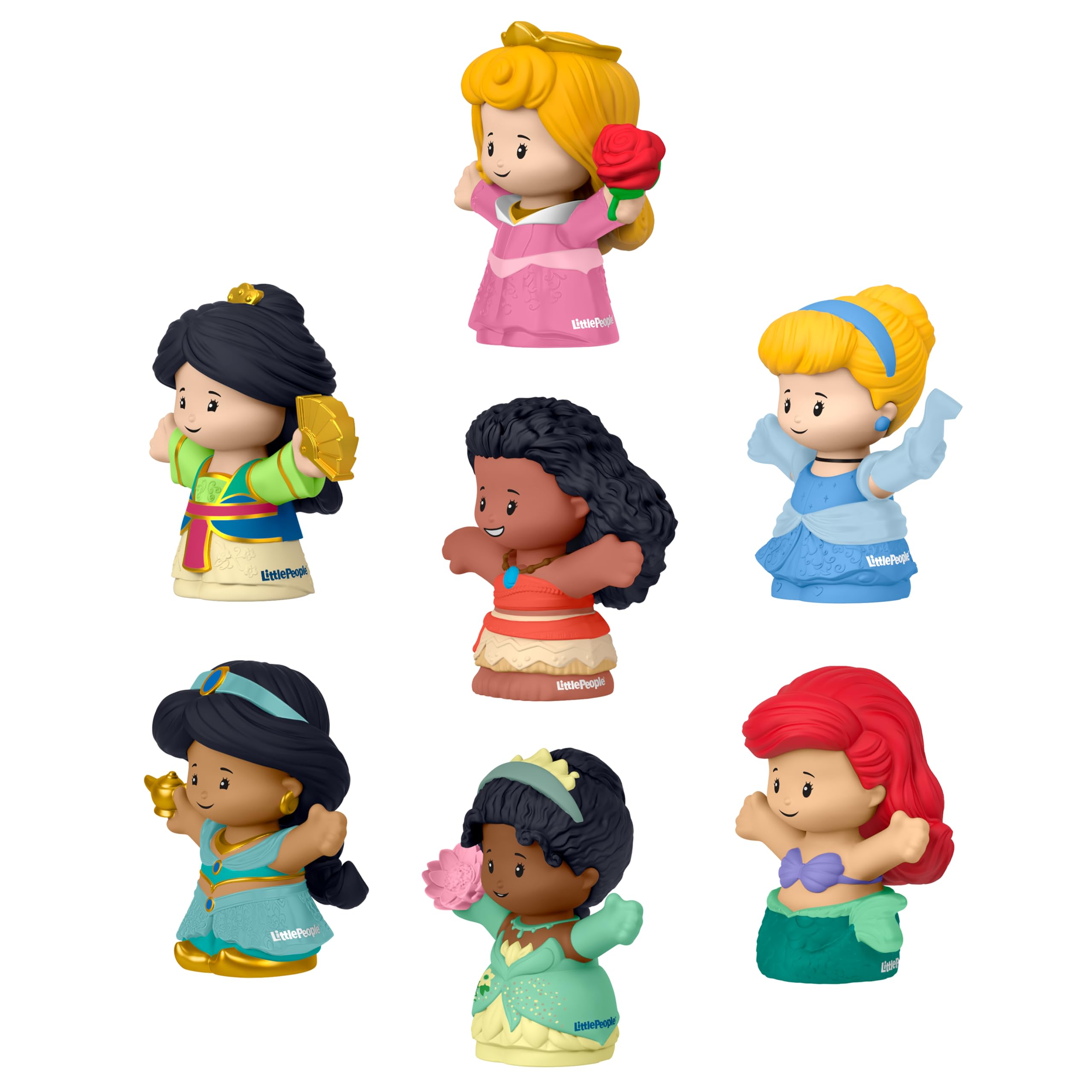 Fisher-Price Little People Disney Princess - Set da 7 personaggi, giocattolo per bambini, 1-5 anni, HJW75