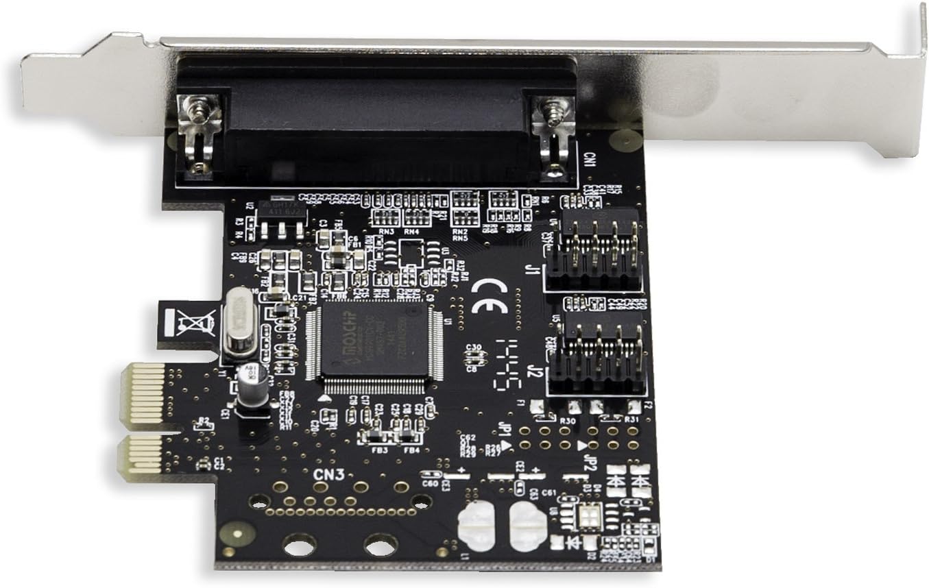 Syba SD-PEX50030 2 Port DB9 Serial and 1 Port DB25 Parallel PCIe x1 Controller Card Black