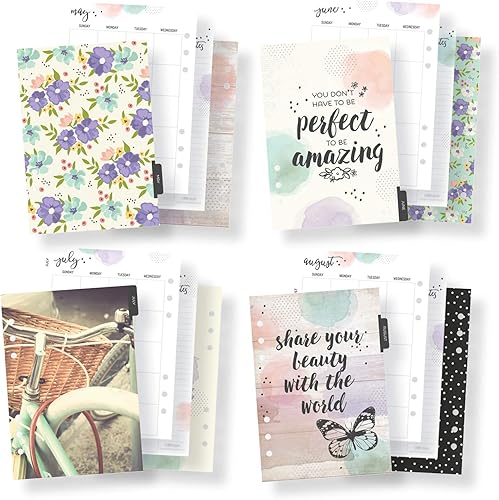 Miniatura 9 de Pukka Pad, Carpe Diem, trabajo, objetivo, planificador con insertos semanales, mensuales, sin fecha, A5 8 x 9.5 x 1.6 pulgadas, rubor