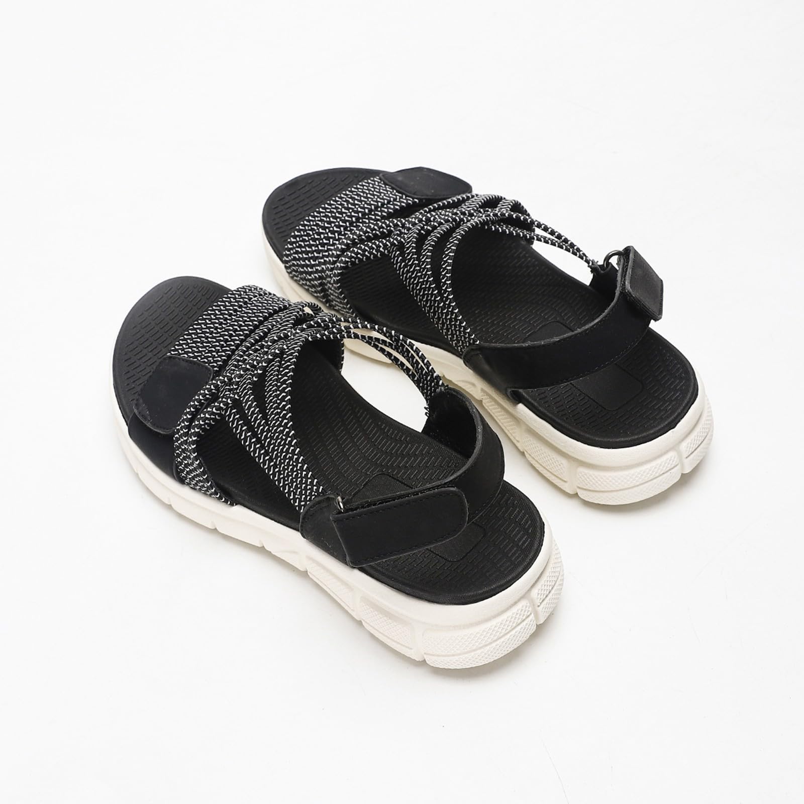 Genérico Sandalias Mujer De Mujer, Planas Talla Grande, Con Flores, Punta Abierta, Casuales Playa Para Exteriores Zapatos Verano 2026 Hebilla Marron Agua 38 Tobilleras Calzado Ancho Especial