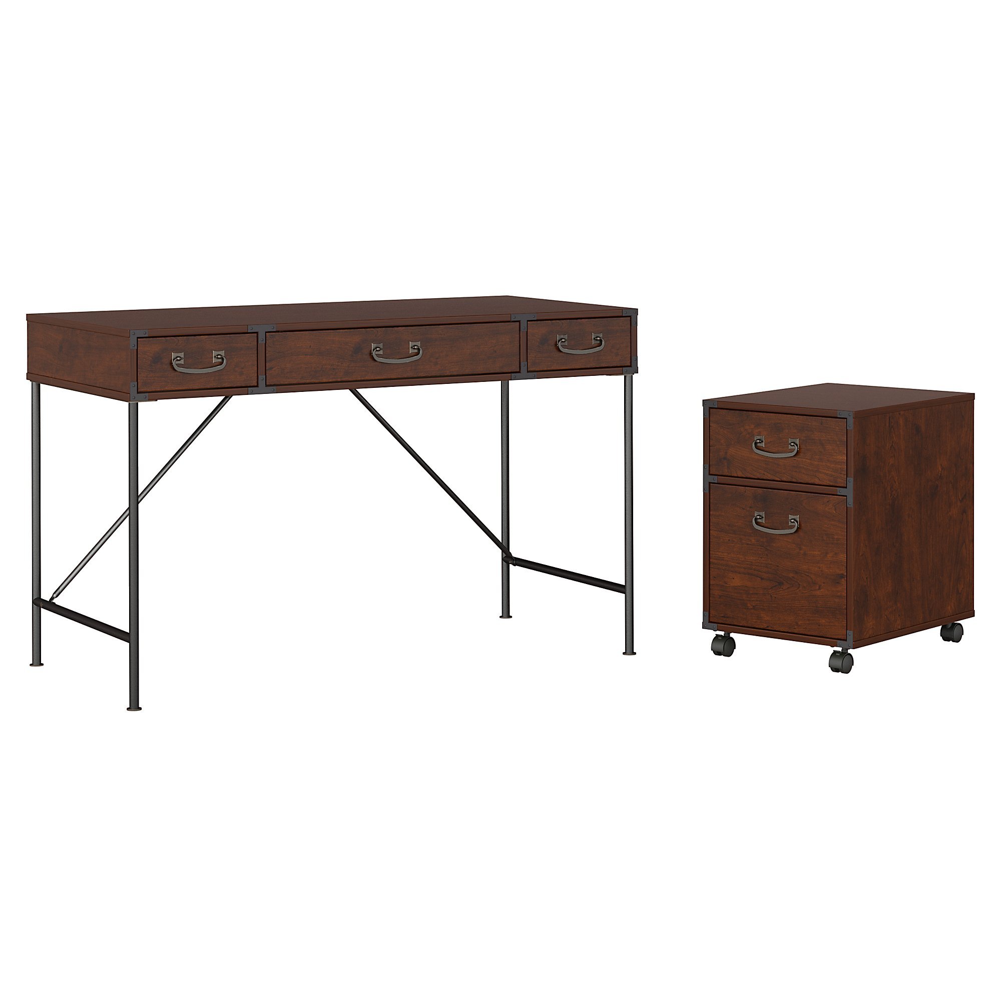 Buy kathy ireland Home by Bush Furniture IW001CC Ironworks 48W Writing