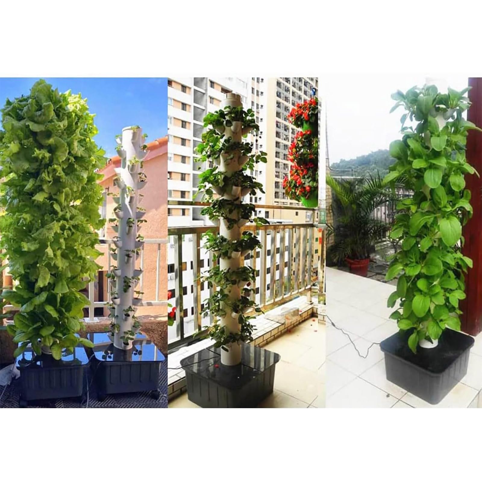Torre Idroponica, Sistema di Coltivazione a Torre Idroponica, Sistema di Coltivazione Indoor con Luci di Coltivazione E Supporti, Torre di Coltivazione per Coltivazione Fuori Suolo
