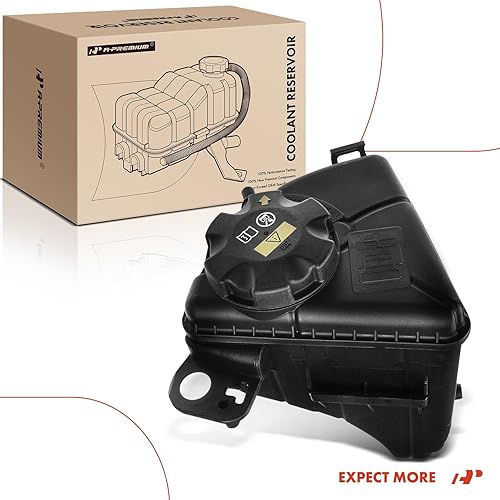 Miniatura 9 de A-Premium Tanque de depósito de recuperación de desbordamiento de refrigerante del motor [W/tapa y sensor] Compatible con BMW 550i 11-13, 550i GT