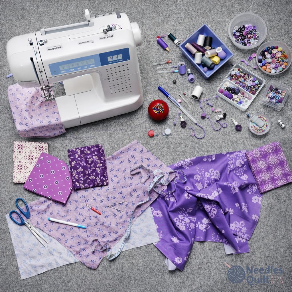 Fat Quarters Fabric Bundles | 10 Piece Cotton Fat Quarters 22” X 18” | Pre-Cut Cotton Quilting Fabric Bundle Set for Sewing, Patchwork & Crafts | Amethyst Garden