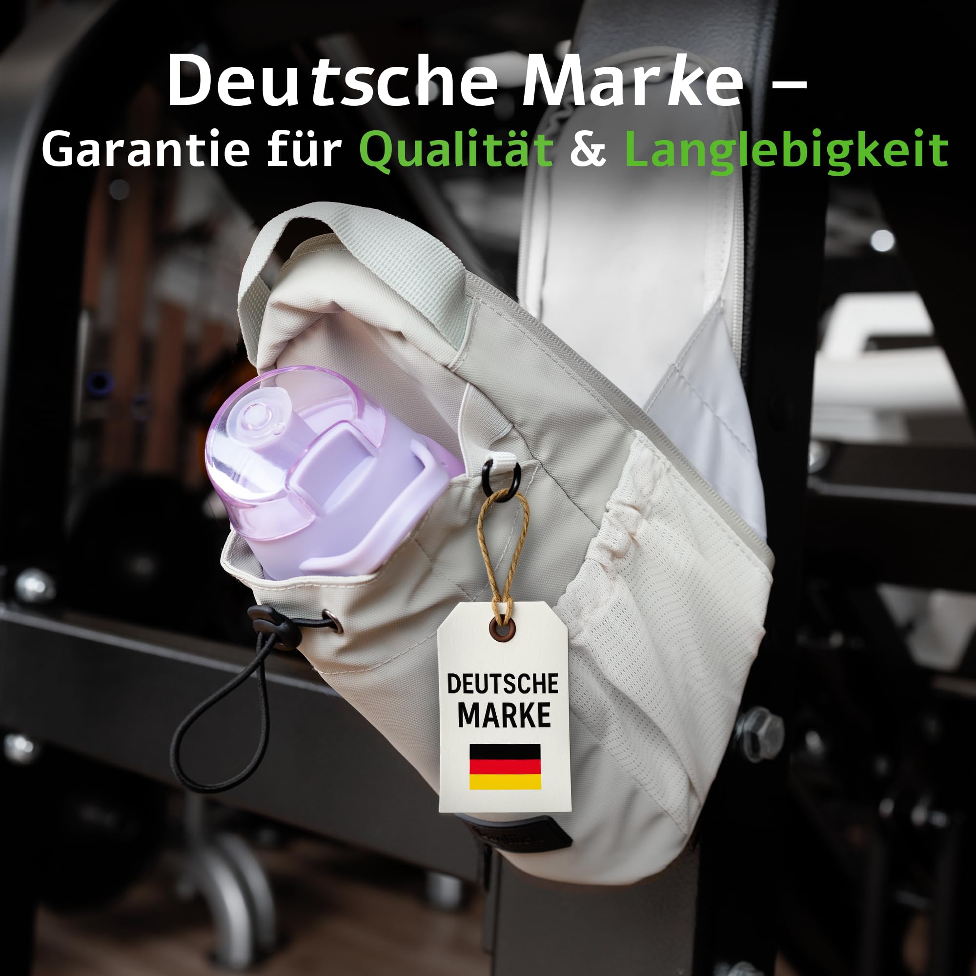 Magnetische Sporttasche mit Flaschenhalter – universelle Schulter- & Umhängetasche für Damen & Herren, ideal fürs Gym, Freizeit & Reisen (Beige)