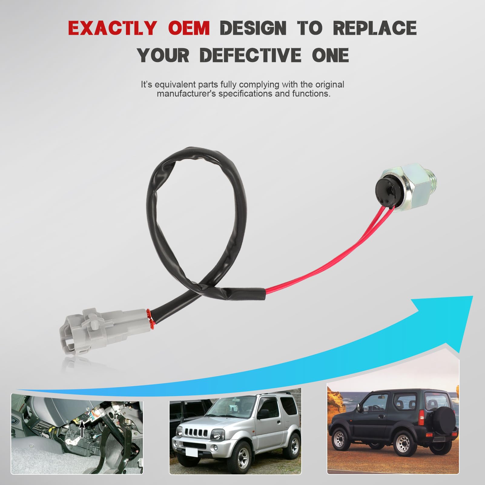 KASturbo - Sensore interruttore scatola di trasferimento 4WD a trazione integrale, adatto per Suzuki Jimny 1.3i, 1.5D 1998-2019, ricambio per 37630-76J20
