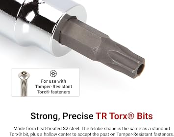 TEKTON 3/8 Inch Drive x TR55 Tamper-Resistant Torx Bit Socket | SHB17255