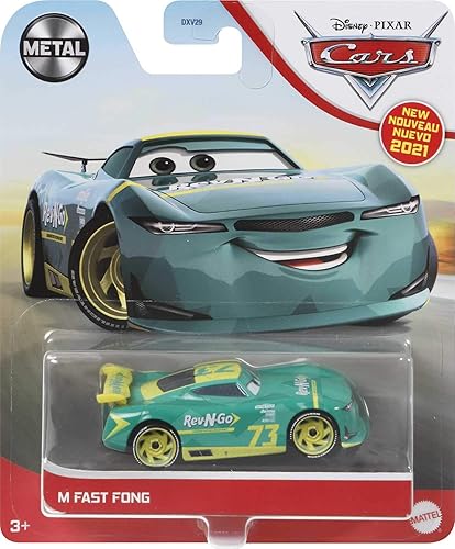 Miniatura 5 de Disney Cars Toys M Fast Fong, juguete coleccionable en miniatura para automóvil basado en películas de autos, para niños de 3 años en adelante,