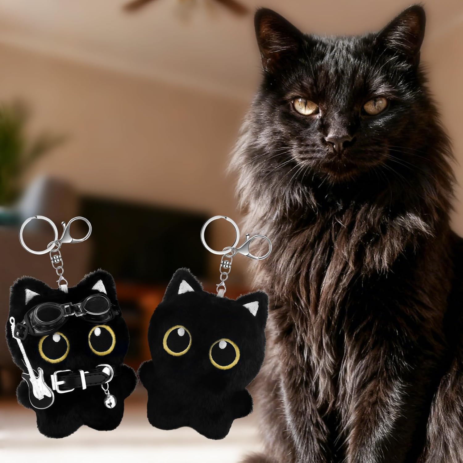 Zkptops 2Pcs Plush Keychain Cute Stuffed Animal Keychain for Bag Charm Purse Handbags Key chain Accessories - Image 7