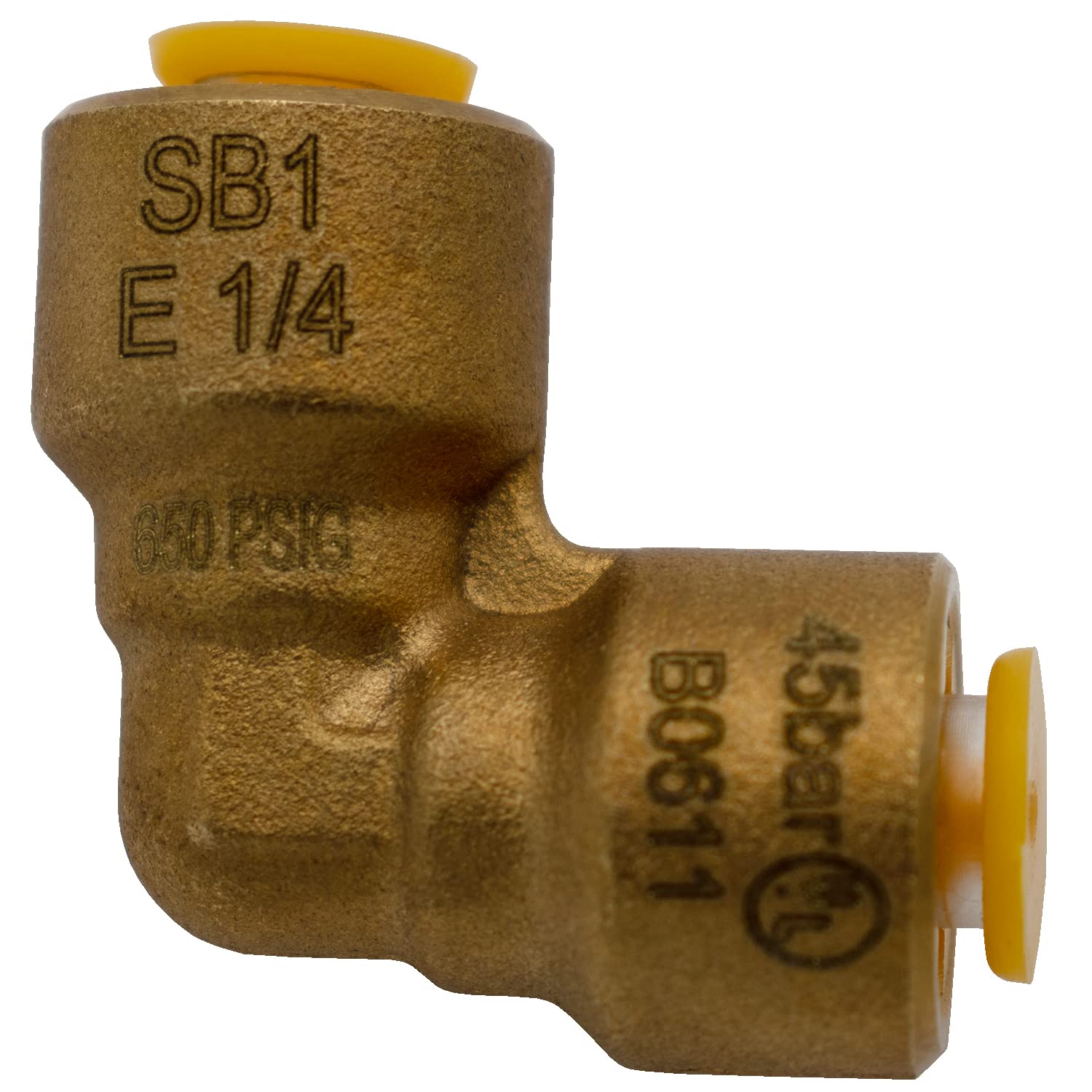 Supplying Demand SB1 1/4 Inch 90 Degree Elbow Quick Connect HVAC Brass Coupler Fitting