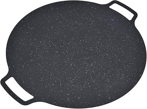 Sartén para barbacoa, parrilla coreana de hierro fundido antiadherente, sartén redonda portátil con asas dobles para el hogar, cocina, camping,