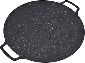 Panela Para Churrasco Coreana, Bandeja Antiaderente Redonda Antiaderente Resistente Ao Calor Para Grelhar Fogão De Acampamento Fritadeira Para Bife Pizza Panqueca Ovo Frito Carne De Porco(16in)